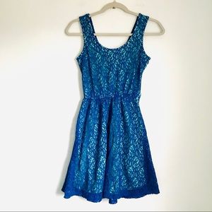 Mossimo Liv & Maddie Collab Blue Lace Tank Dress